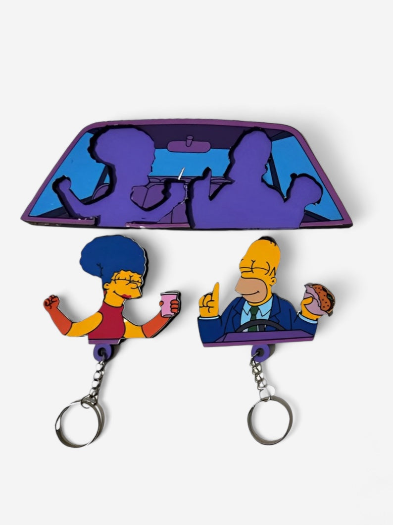 Homer ve Marge Askılı Anahtarlık