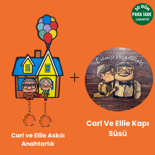 Carl ve Ellie Askılı Anahtarlık